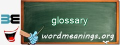 WordMeaning blackboard for glossary